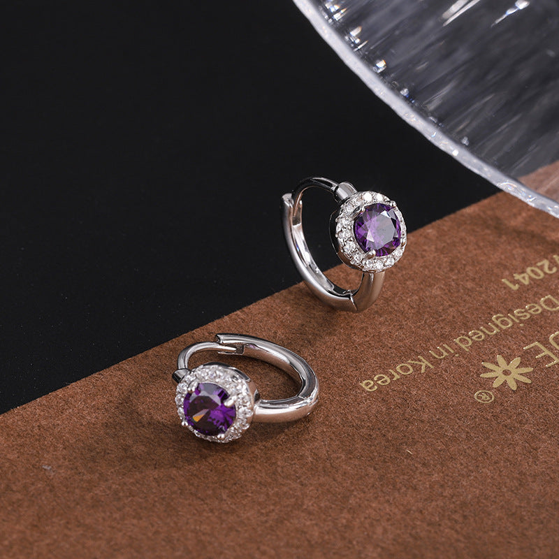 Majestic Purple Halo Earrings