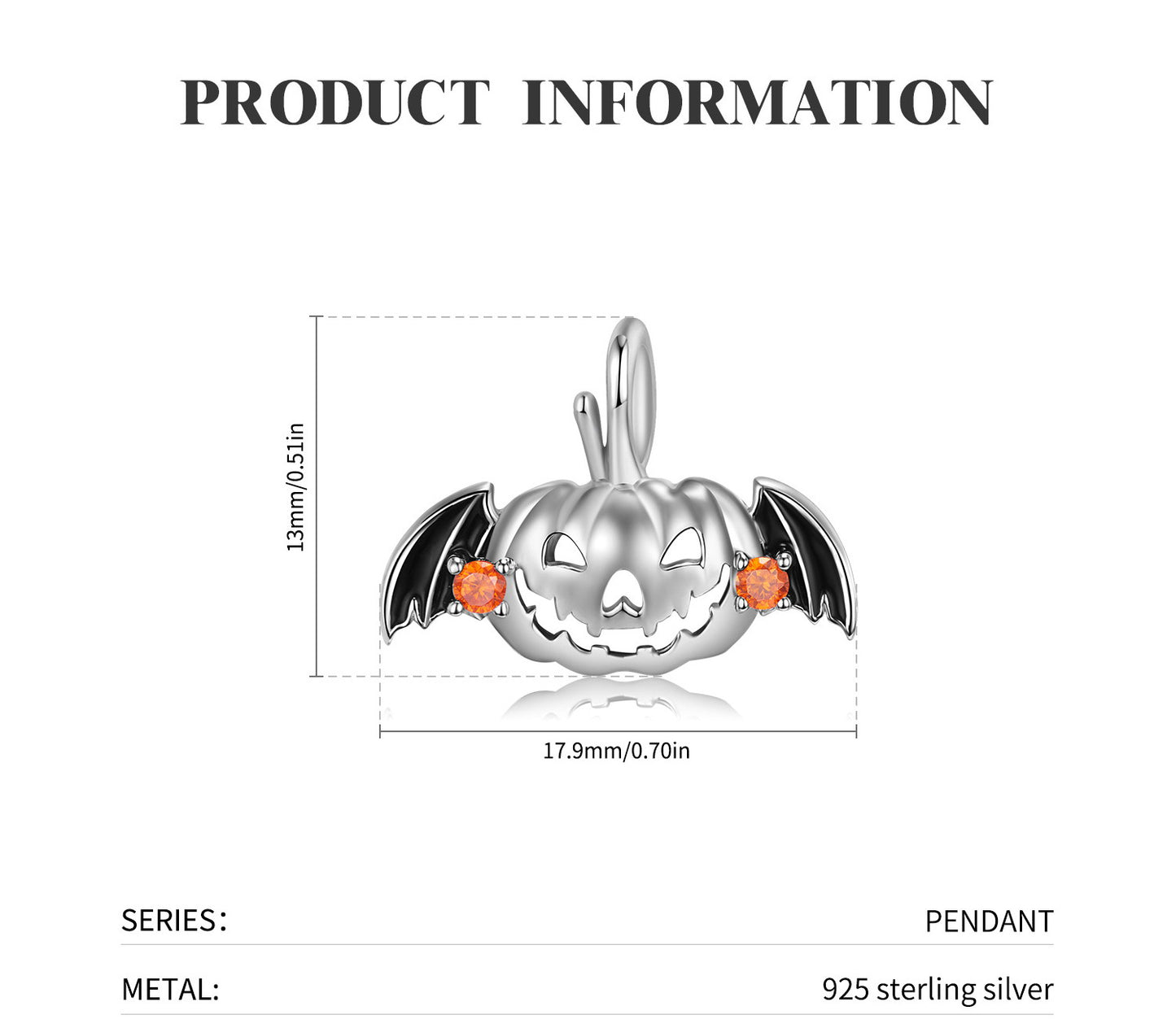 Hollow Flying Pumpkin Necklace