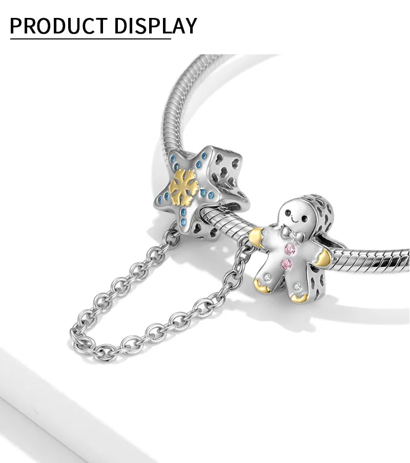 Snowman with Five-Pointed Star Snowflake Beads