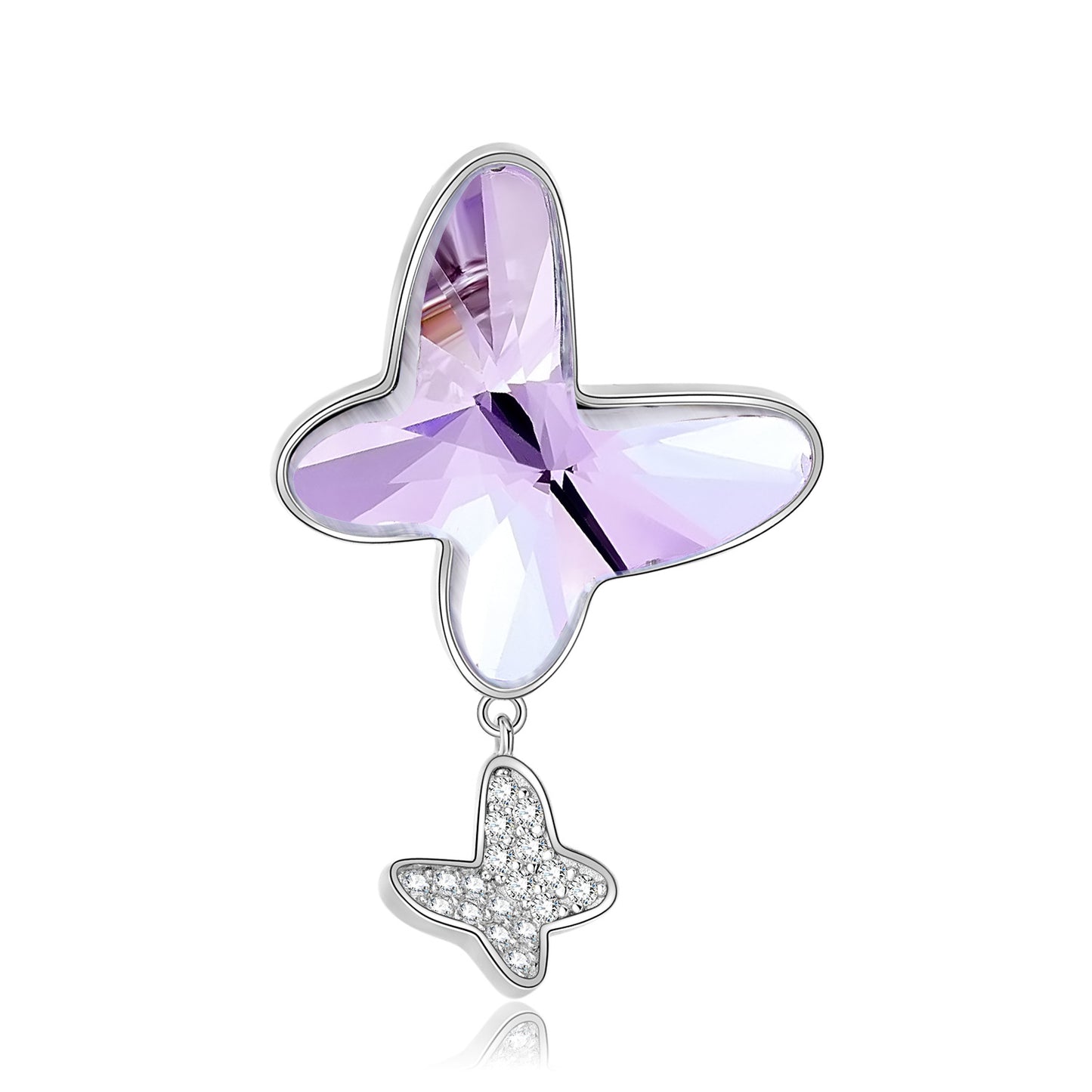 Shining Purple Butterfly Necklace