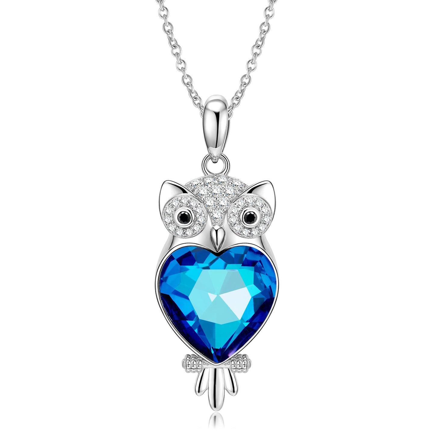 Blue Love Owl Necklace