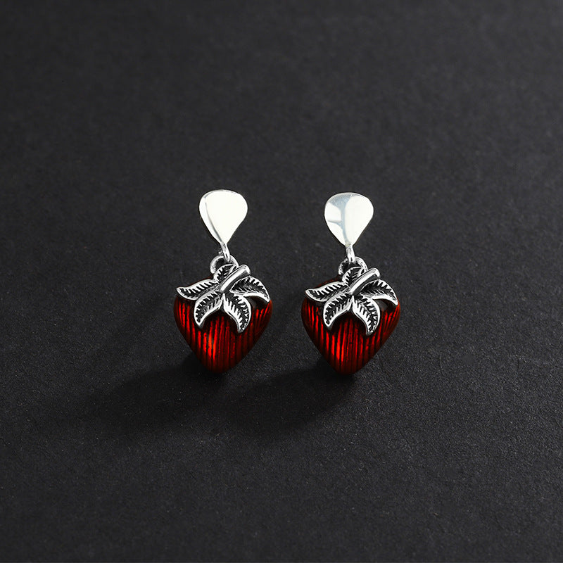 Simple Drip Strawberry Earring