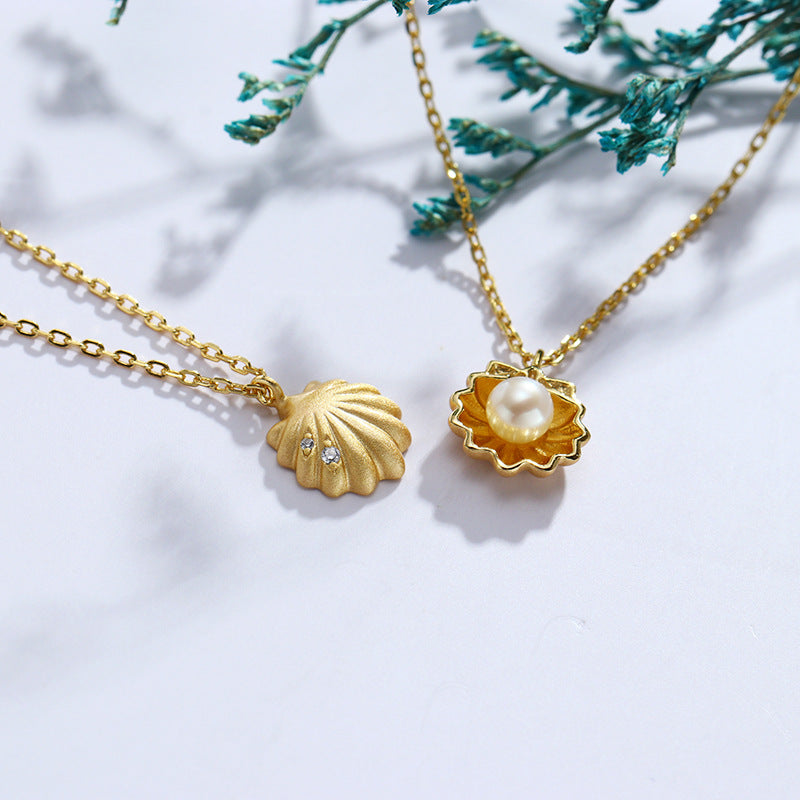 Natural Freshwater Pearl Frosted Necklace