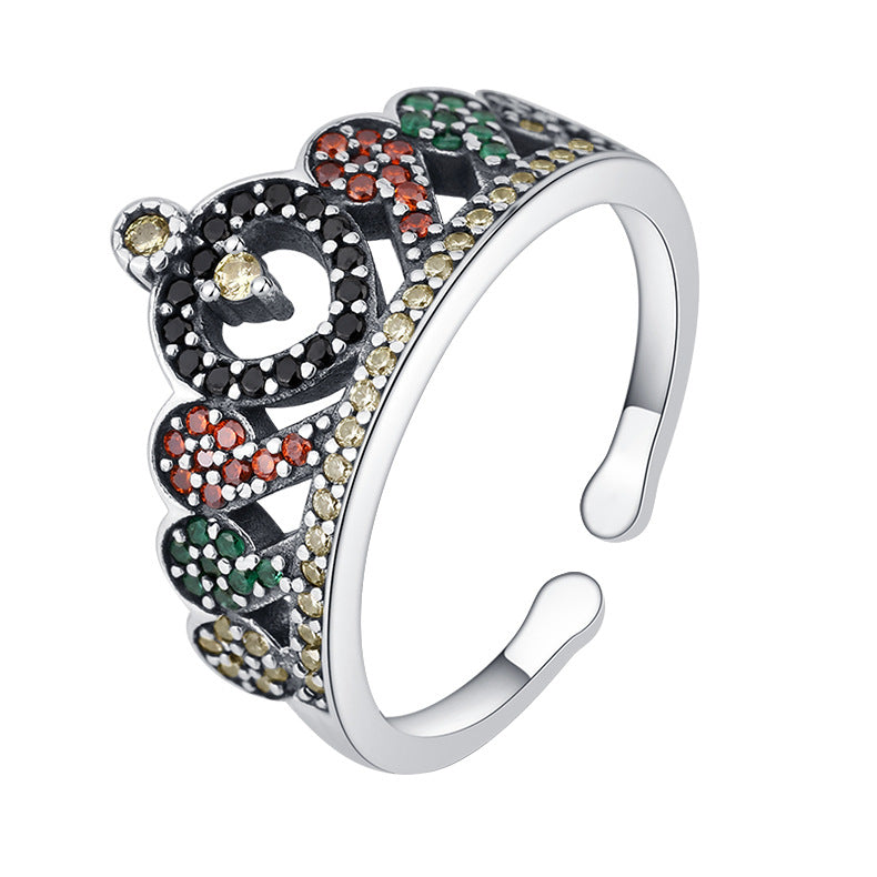 Inlaid Crown Ring