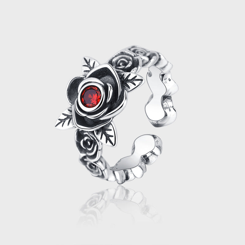 Red Rose Thorn Ring