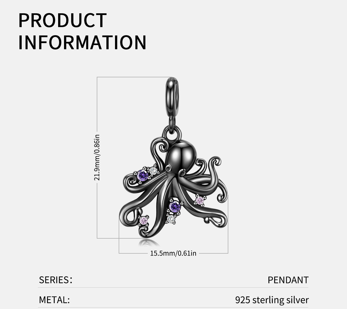 Black Octopus Necklace