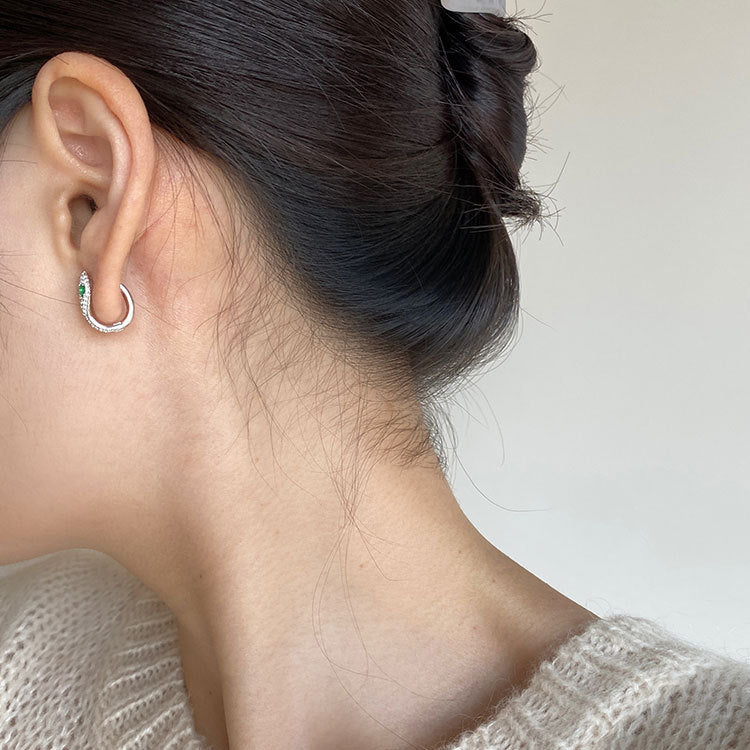 Green-eyed Snake Earring