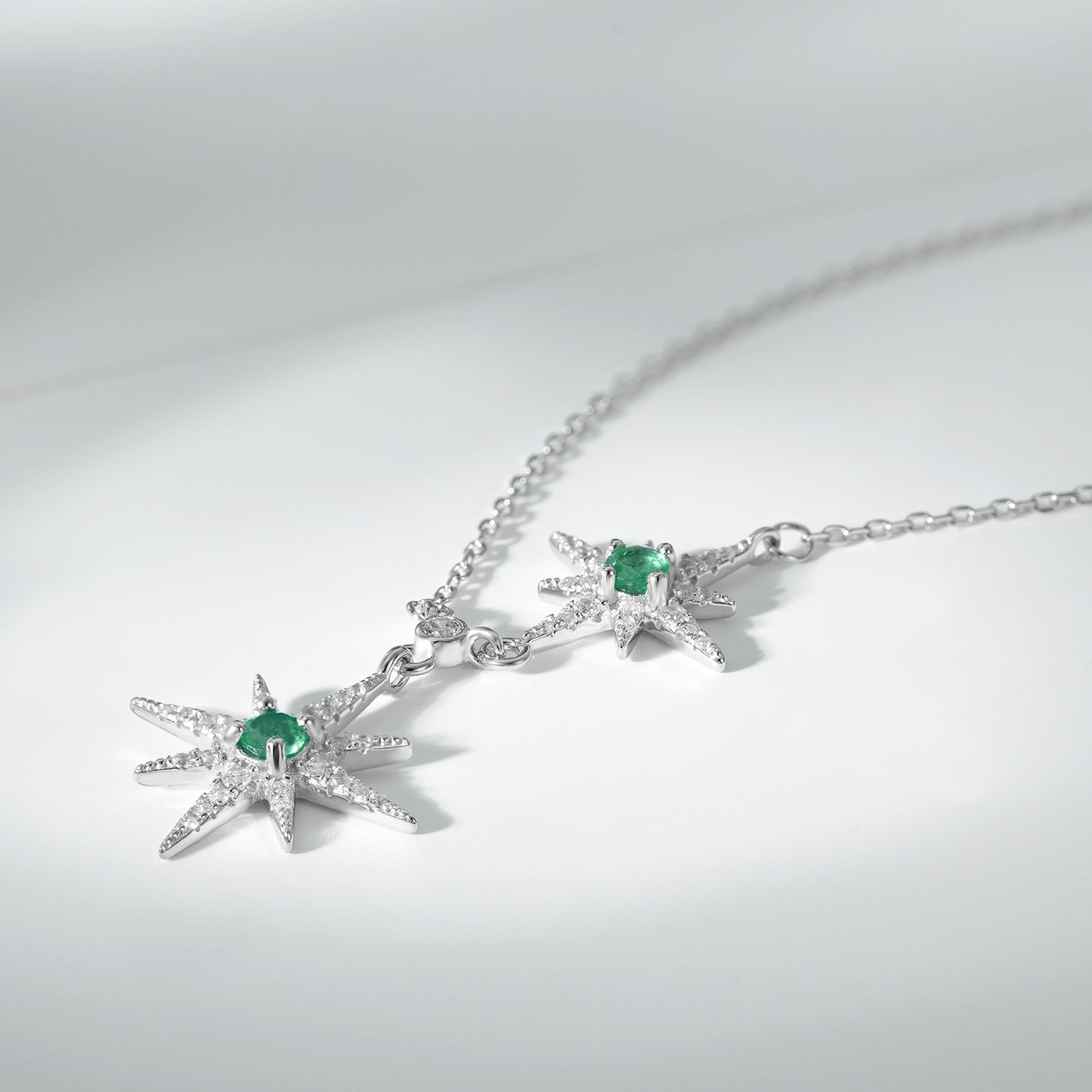 Stellar Emerald Sparkle Necklace