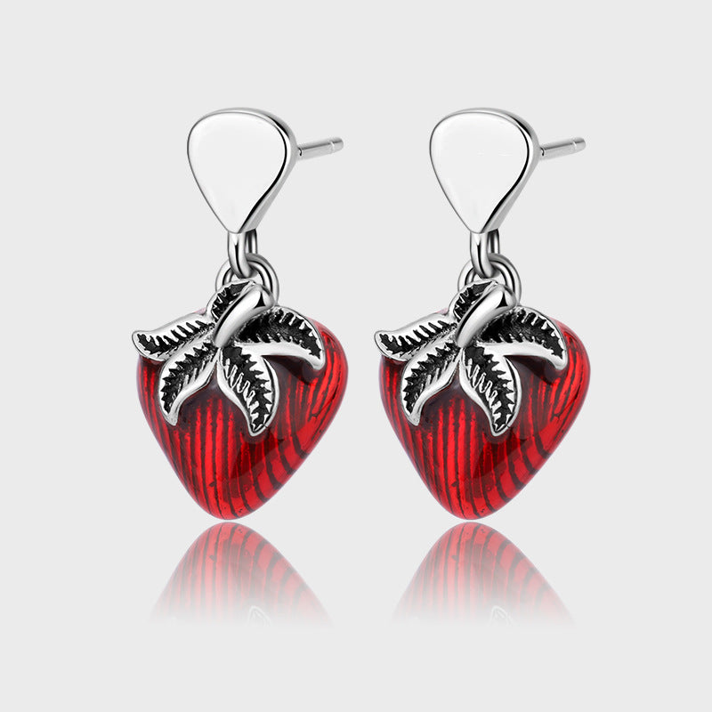 Simple Drip Strawberry Earring