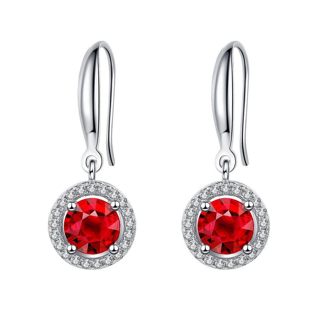 Pomegranate Red Earrings