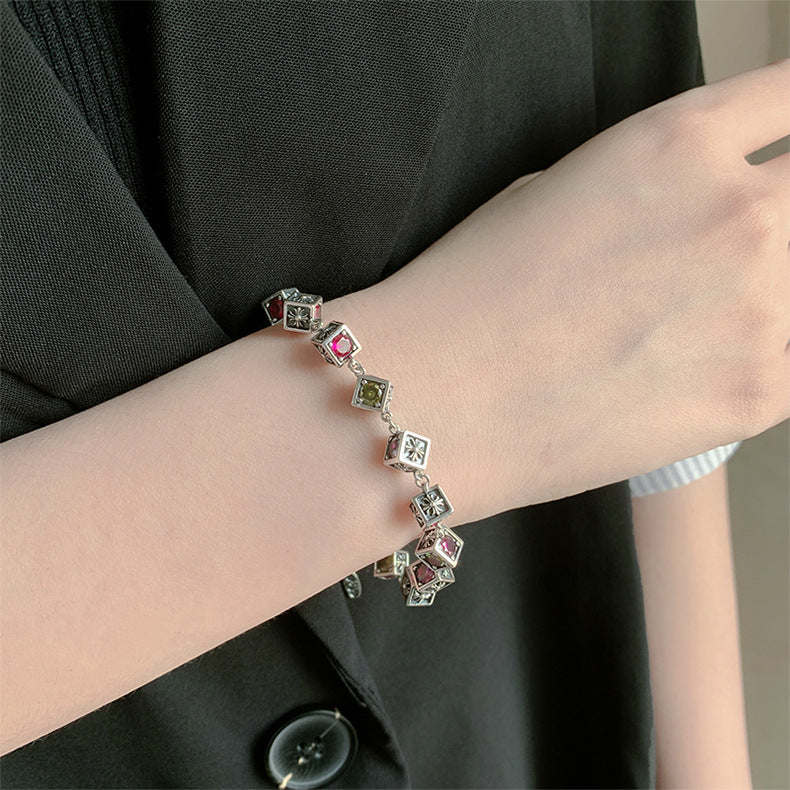 Square Cross Rainbow Bracelet