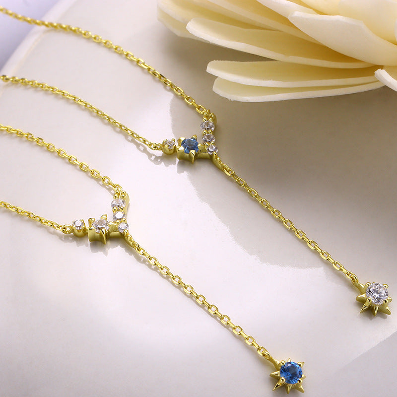 Five-pointed Star Y-shaped Tassel Necklace