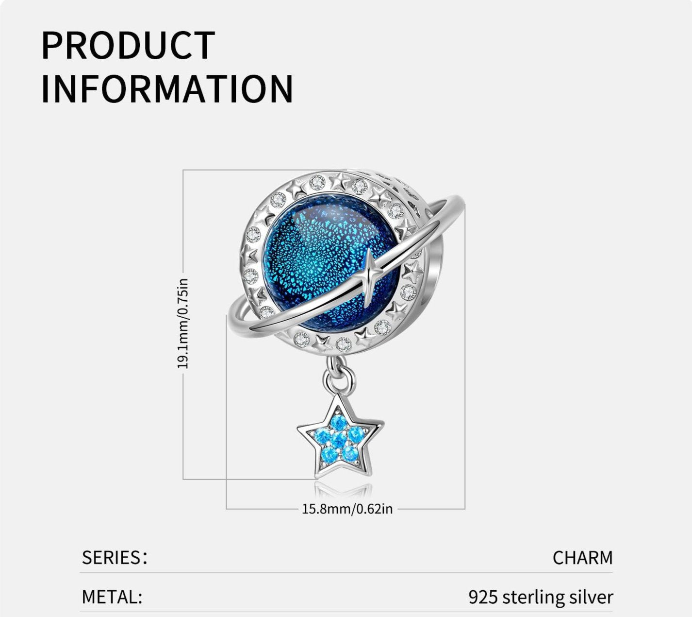 Starry Sky Blue Star Bead