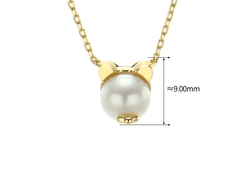 Pig Pearl Choker Necklace
