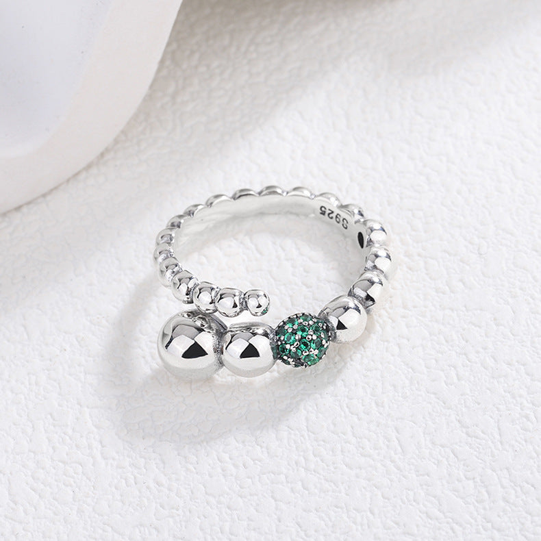Beaded Snowball Ring