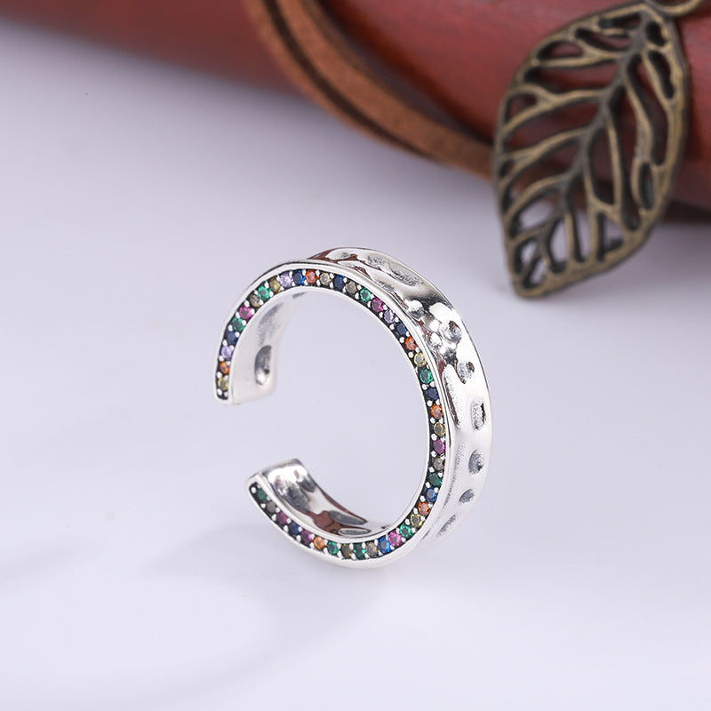 Rainbow Texture Vintage Ring