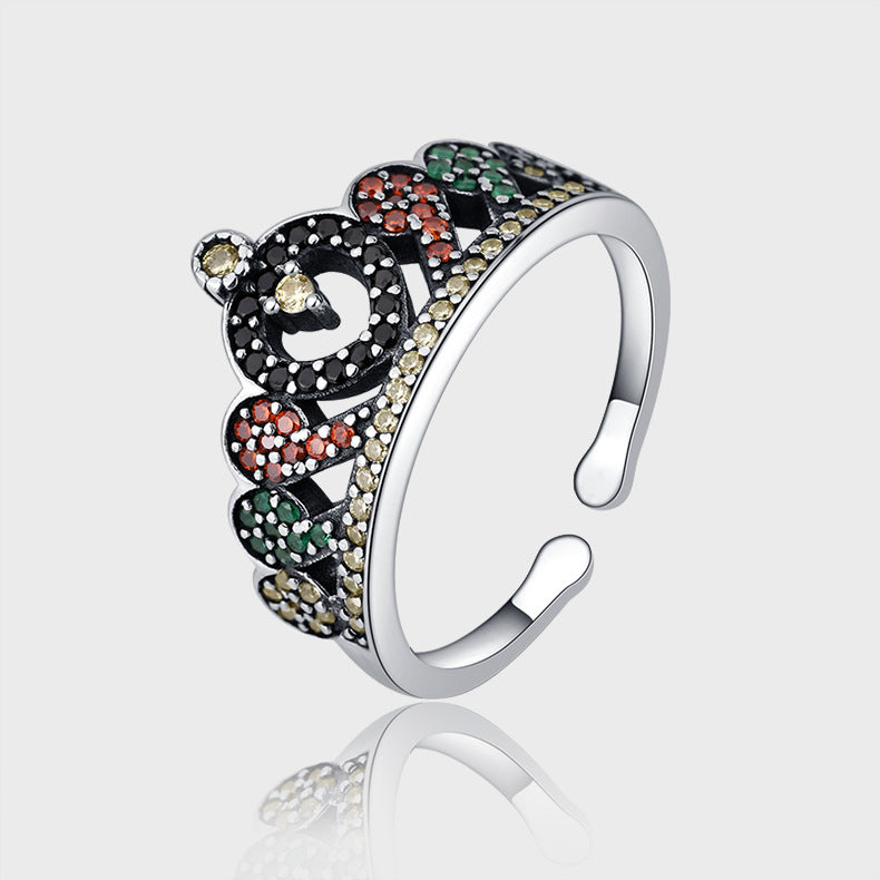 Inlaid Crown Ring