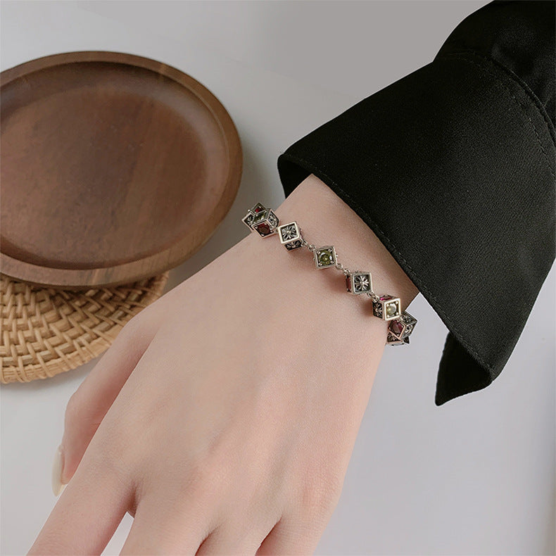 Square Cross Rainbow Bracelet