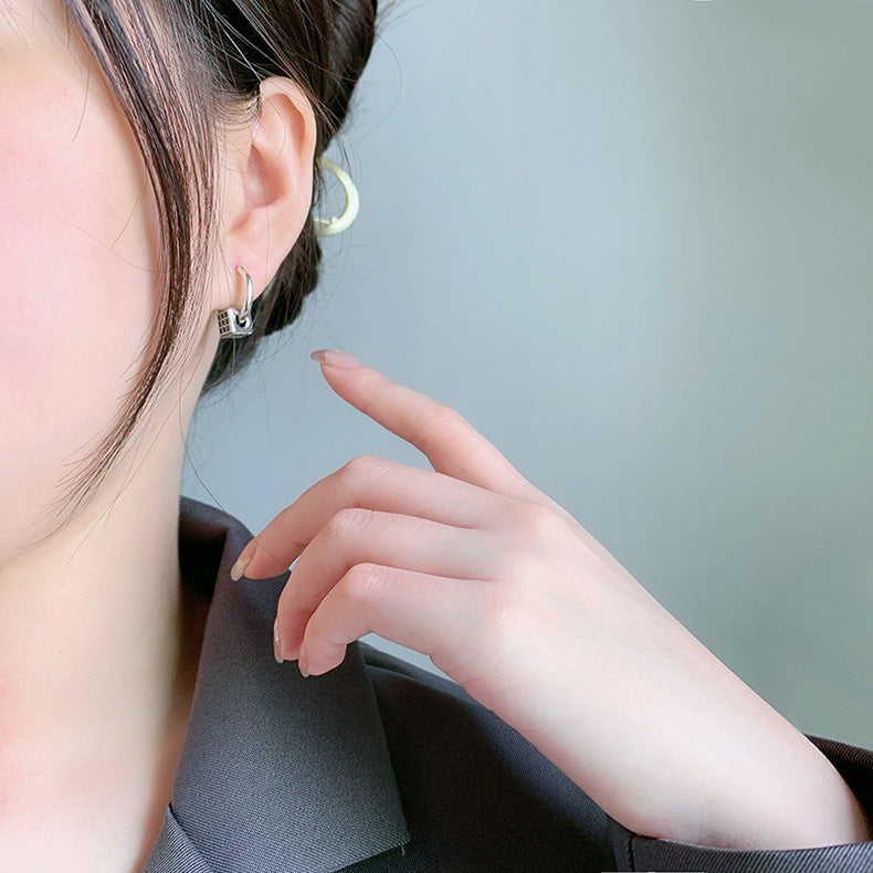 Zirconium Square Earrings