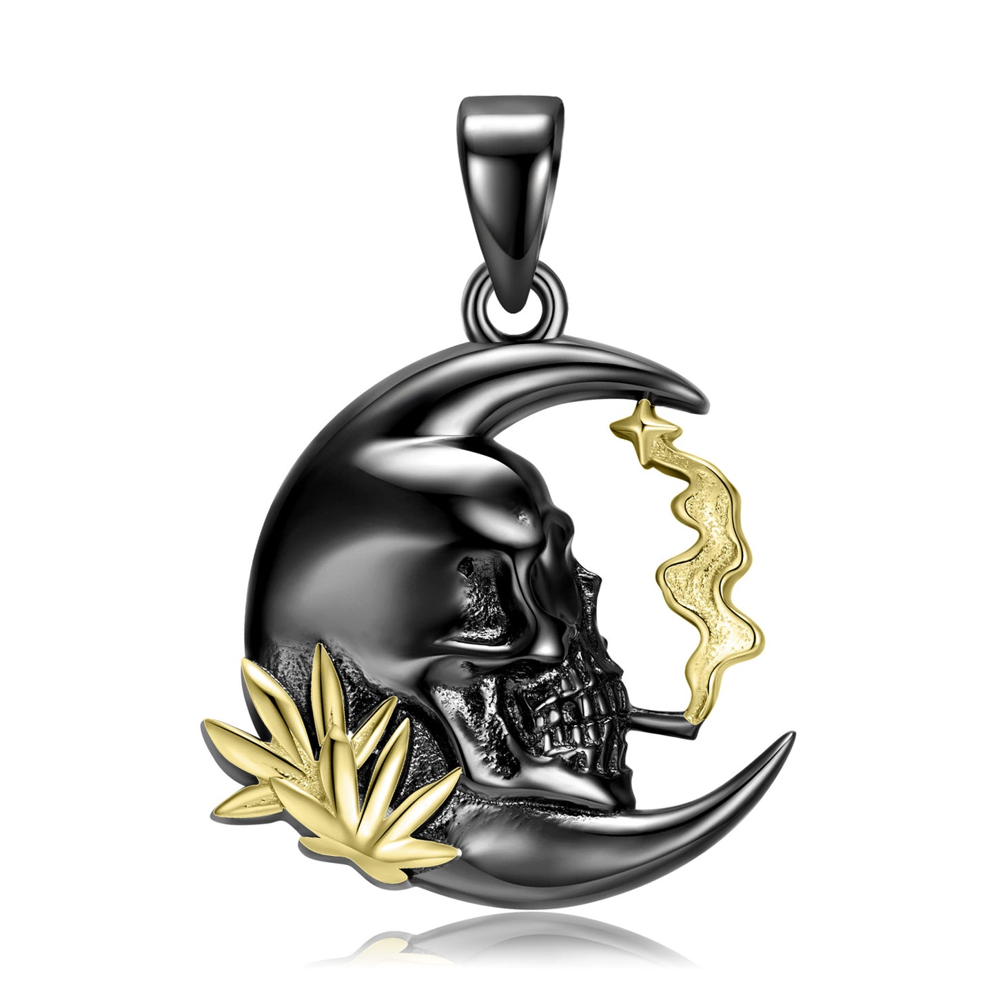 Dark Smoking Skull Halloween Necklace