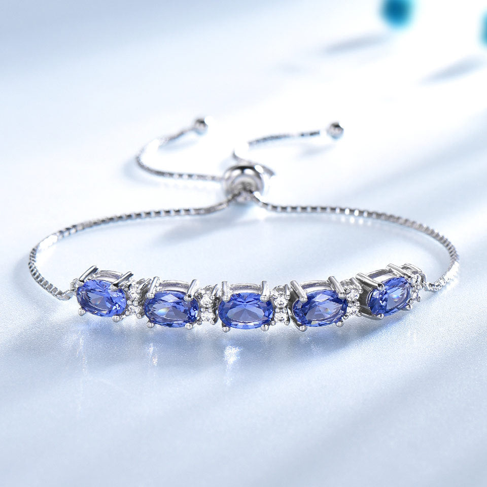 Blue Topaz Christmas Bracelet