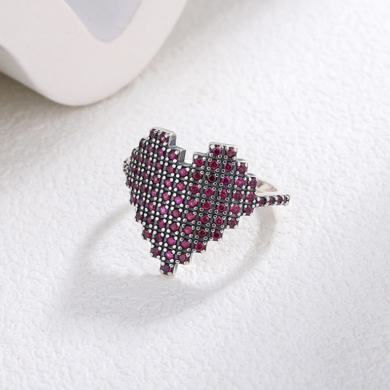 Inlaid Love Heart Ring