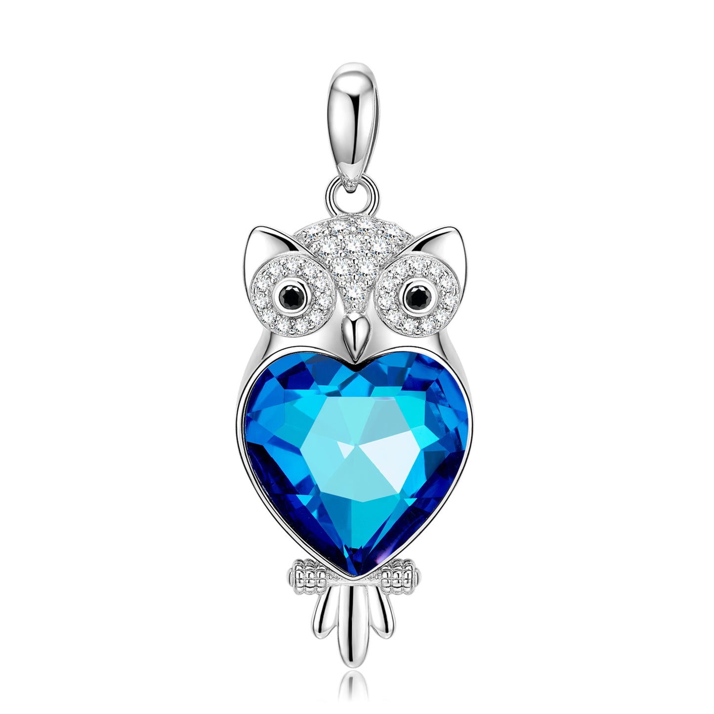 Blue Love Owl Necklace