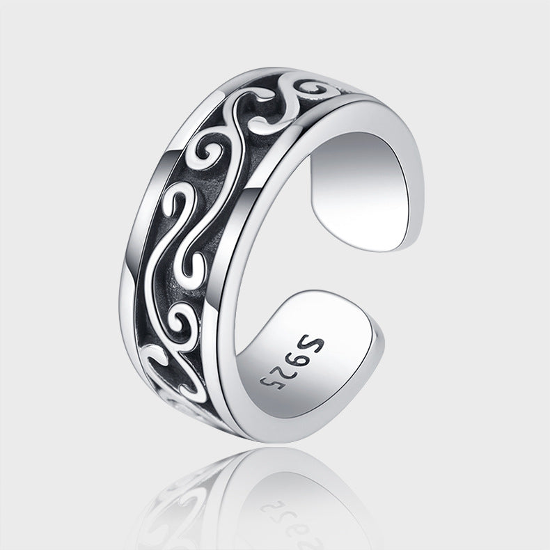 Unisex Retro Dark Thorn Ring