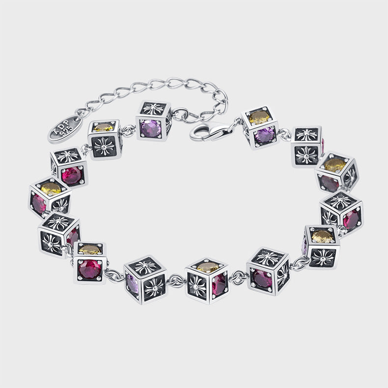 Square Cross Rainbow Bracelet