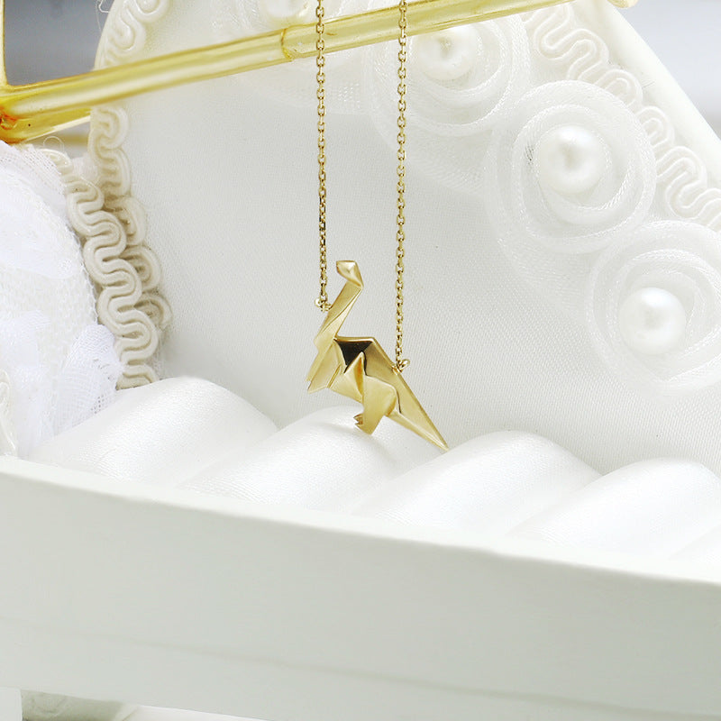 Origami Dinosaur Necklace