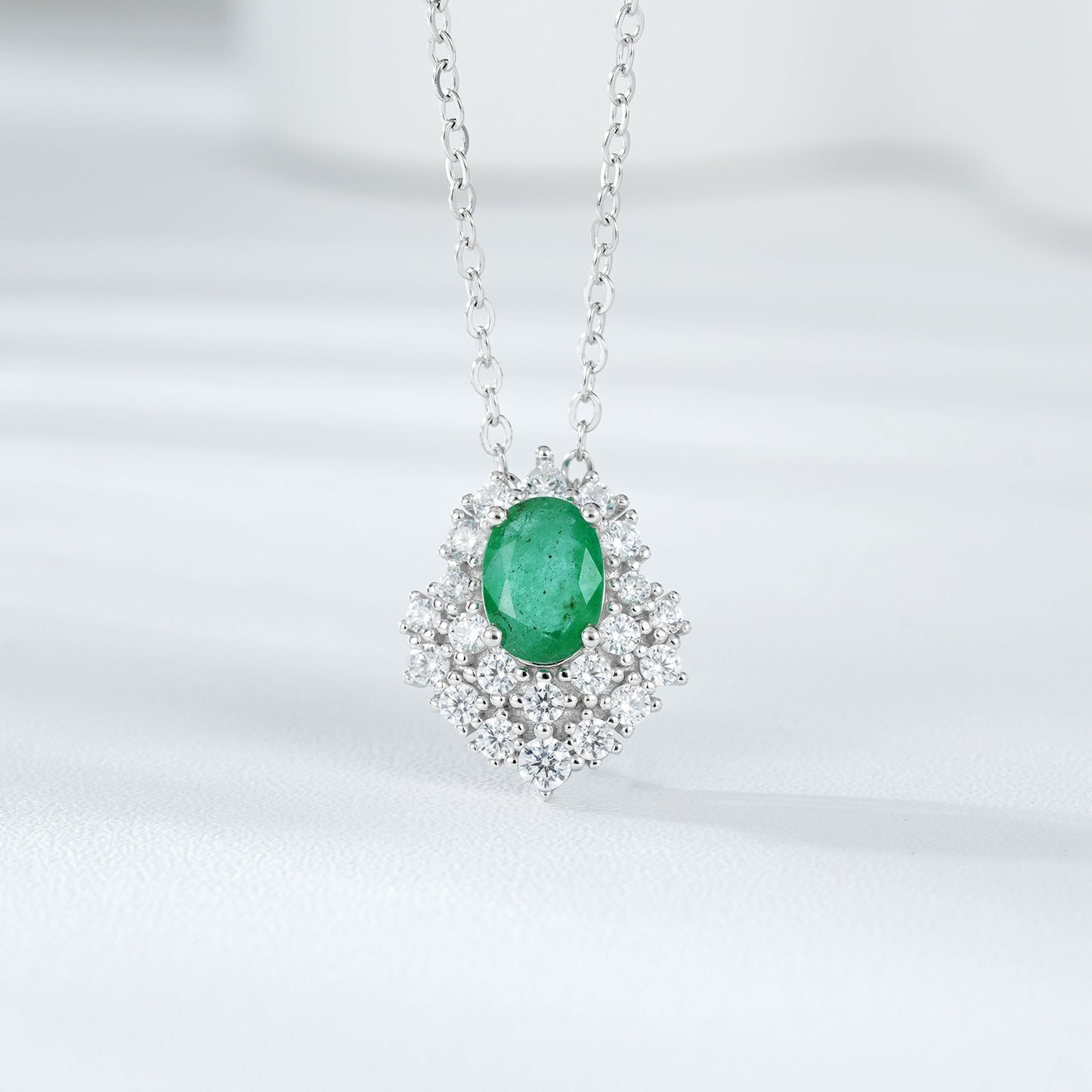 Emerald Luminous Leaf Necklace