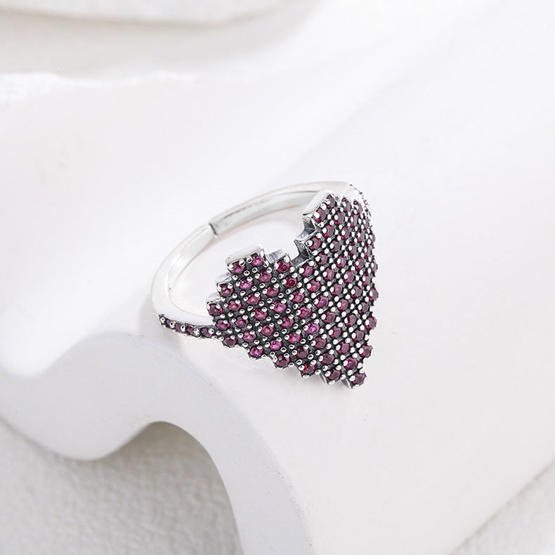 Inlaid Love Heart Ring
