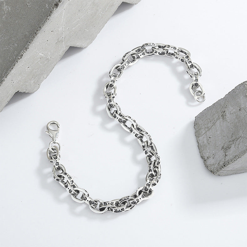 Anchor Letter Cross Bracelet