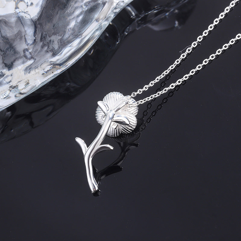 Pink Rose Necklace