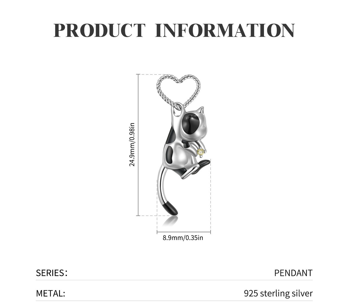 3D Cow Cat Necklace