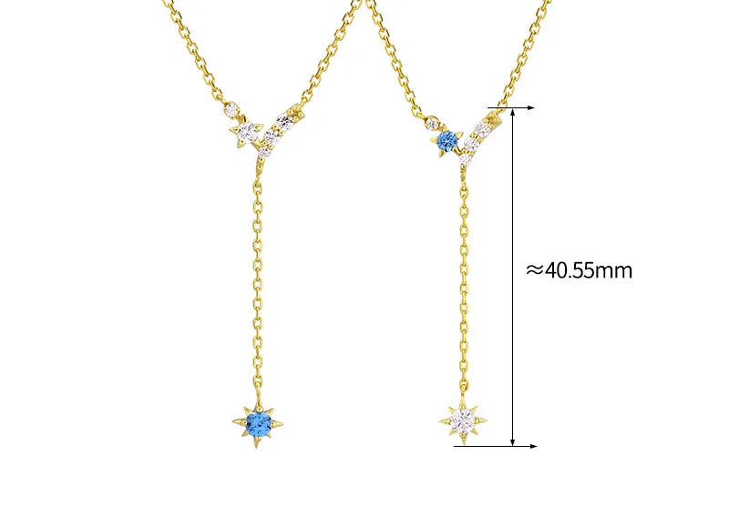 Five-pointed Star Y-shaped Tassel Necklace