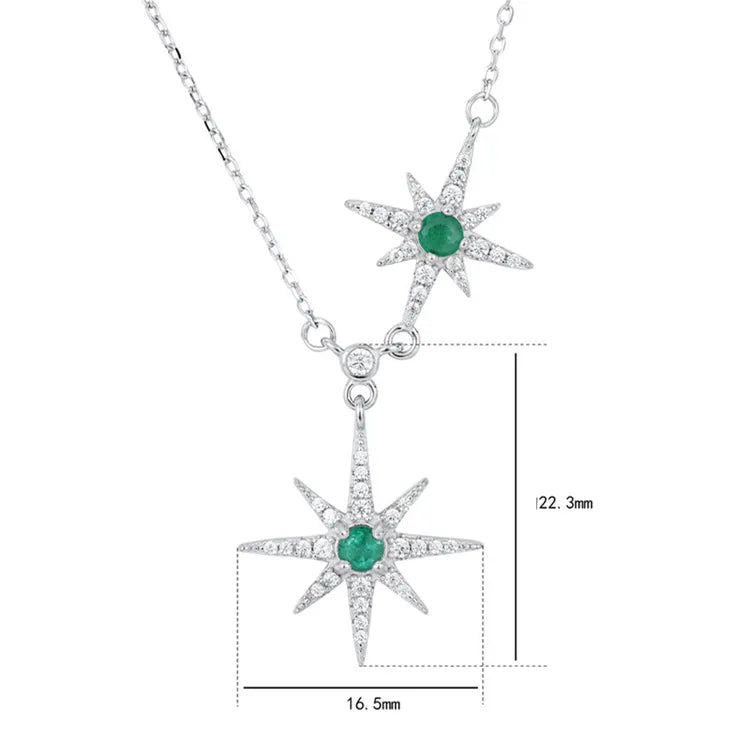 Stellar Emerald Sparkle Necklace