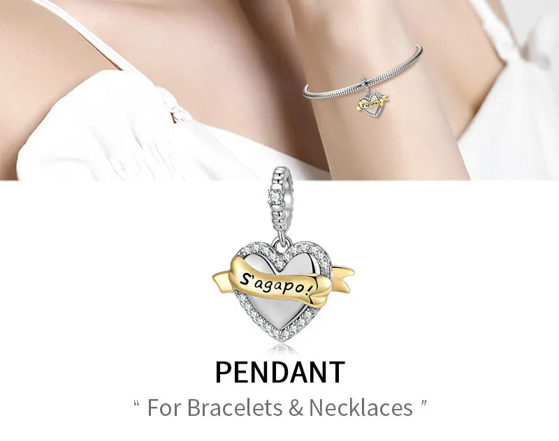 Love You Beads with Greek Tag: S'agapo