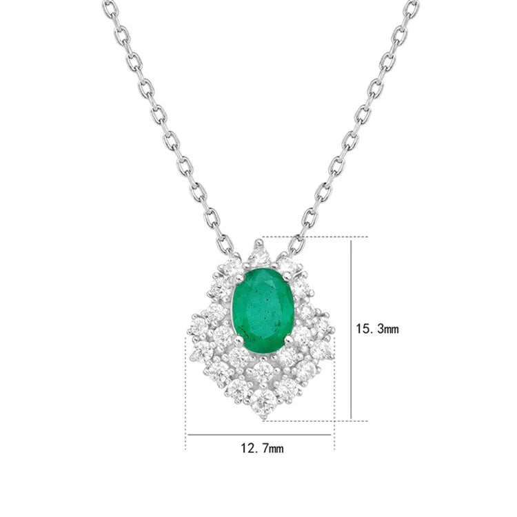 Emerald Luminous Leaf Necklace