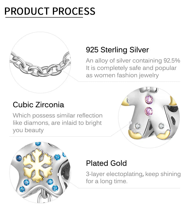 Snowman with Five-Pointed Star Snowflake Beads