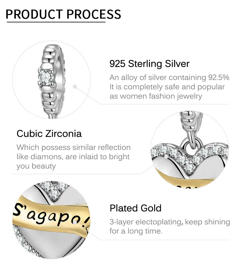 Love You Beads with Greek Tag: S'agapo