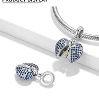 Blue Star Love Lock Pendant Bead