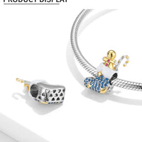 Blue Christmas Gift Socks Beads