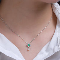 Vintage Pearl Blossom Necklace