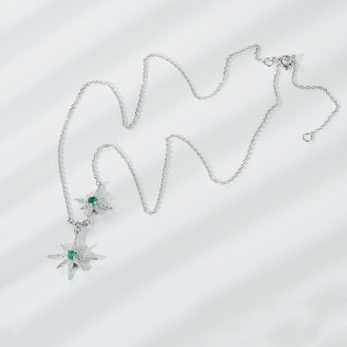 Stellar Emerald Sparkle Necklace