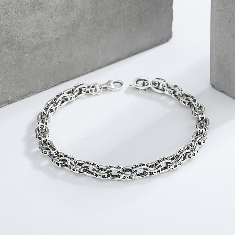 Anchor Letter Cross Bracelet