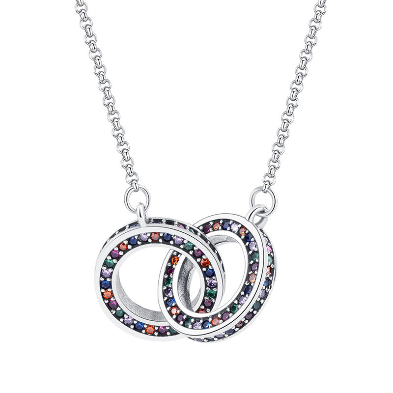 Clavicle Double Ring Necklace