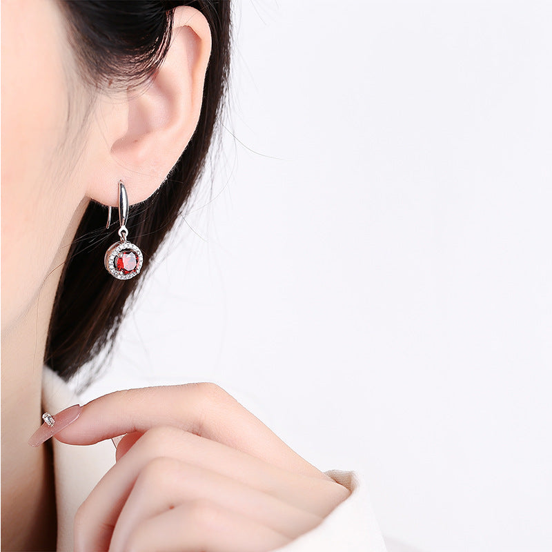 Pomegranate Red Earrings