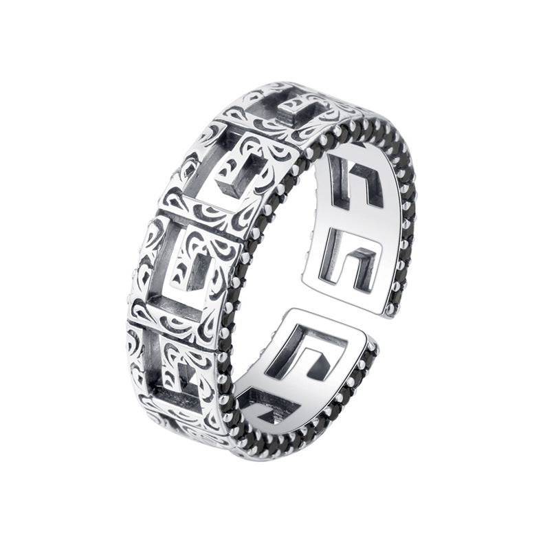 Vintage Square Pattern Ring