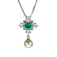 Vintage Pearl Blossom Necklace